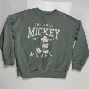 Original Mickey Mouse Graphic Sweatshirt - Sage Green